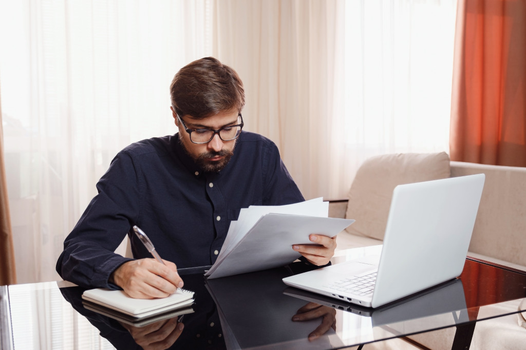 dedicated work space at home